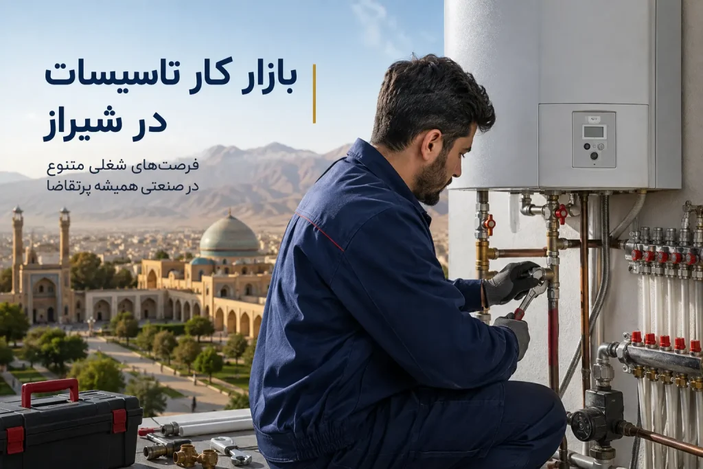 بازار کار تاسیسات در شیراز | فرصت شغلی، درآمد و آموزش